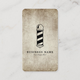 Barber Shop Pole Vintage Business Card