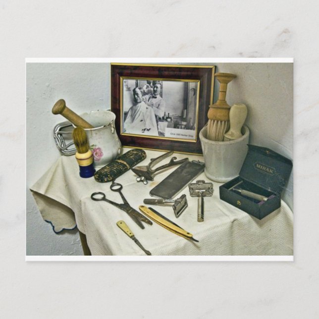 Barber Shop Postcard (Front)