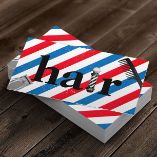 Barber Shop Professional Hair Stylist Business Card