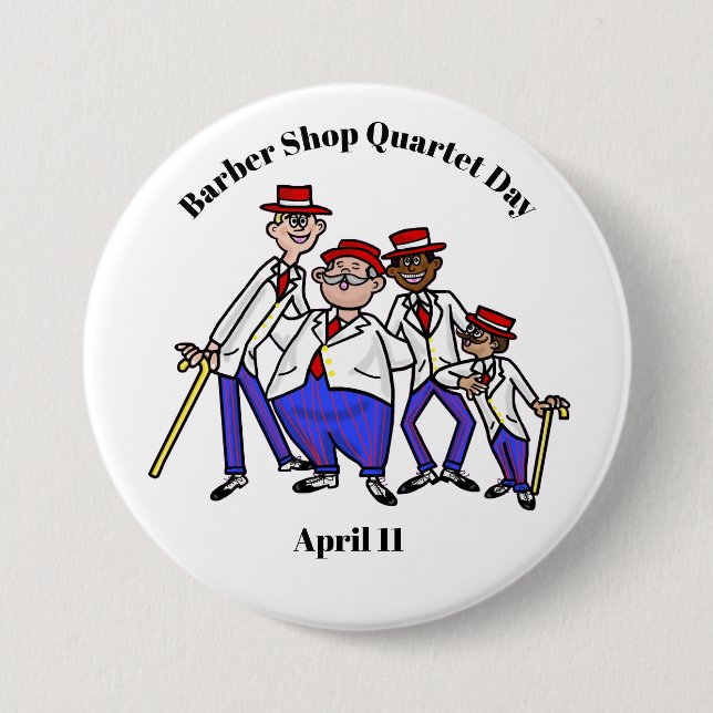 Barber Shop Quartet Day Button (Front)