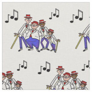 Barber Shop Quartet Matériau de tissu