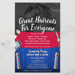 Barber Shop & Salon Customizable Coupon Template F Flyer