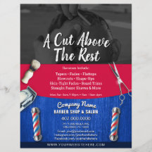 Barber Shop & Salon Customizable Coupon Template F