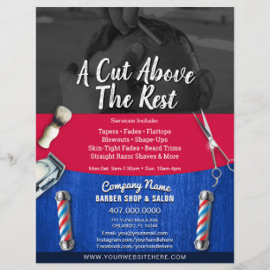 Barber Shop & Salon Customizable Coupon Template F Flyer