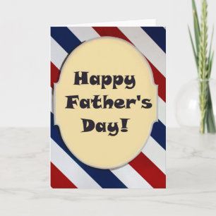barber shop sign father's day Card