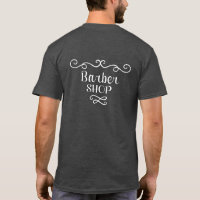 Barber shop simple name title grey white branded