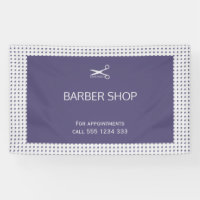 Barber shop simple navy grey star pattern