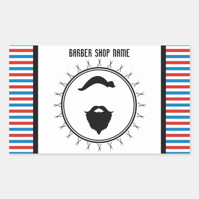 Barber shop template sticker (Front)