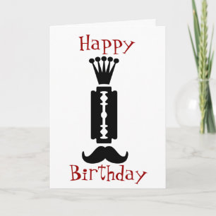 Barber shop themed greeting card