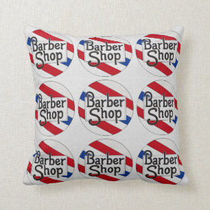 Barber Shop Throw Pillow