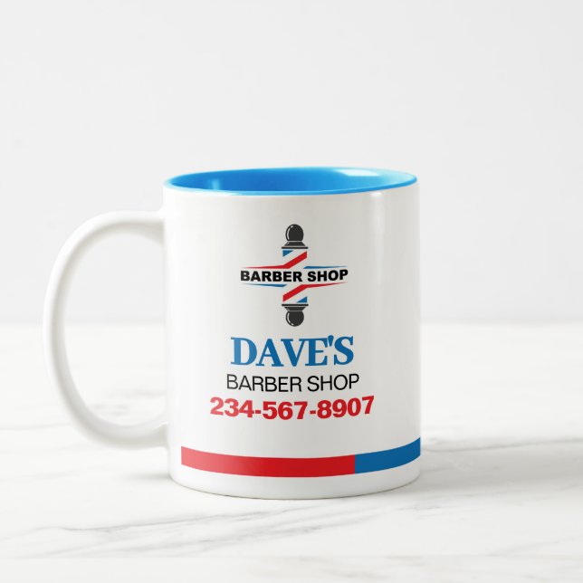 Barber Shop Two-Tone Coffee Mug (Left)