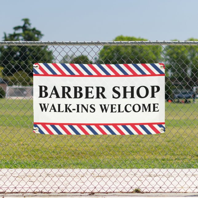 Barber Shop Walk Ins Welcome Business Advert  Banner (Insitu)