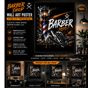 Barber Shop Wall Art Poster