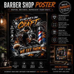 Barber Shop Wall Art Poster