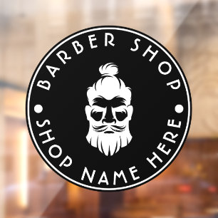 Barber Shop Window Cling