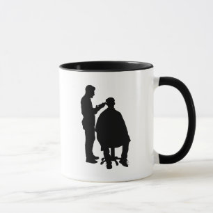 Barber Silhouette Mug  Personalize with Name