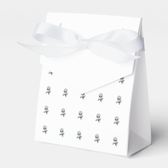 Barber skull favor box (Front Side)