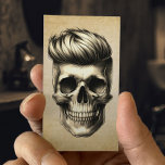 Barber Skull Vintage Hair Stylist Barbershop Business Card<br><div class="desc">Barbershop Master Barber Vintage Hair Stylist Business Cards.</div>