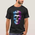 Barber Skull with Fashion Haircuts Hair Stylist T-Shirt<br><div class="desc">Barber Skull Fashion Man Hair style Barber Shop Black Shirts.</div>