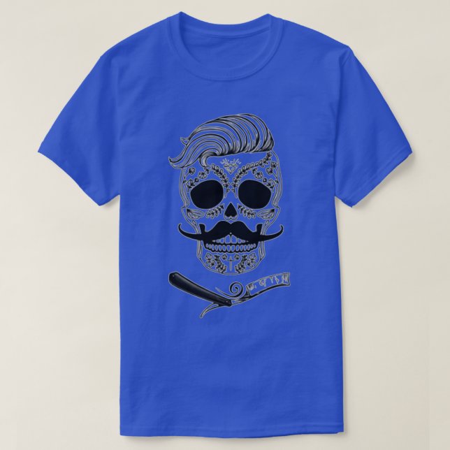 Barber Sugar Skull T-Shirt (Design Front)