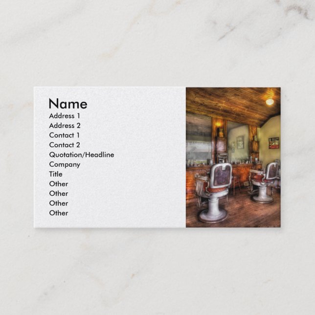 Barber - The Barber Shop Business Card (Front)