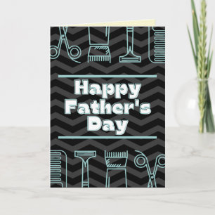 Barber Themed Happy Father's Day Card