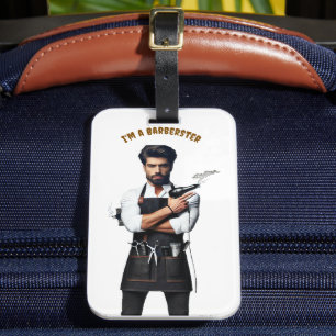 *Barber-Themed luggage Tag, Tag