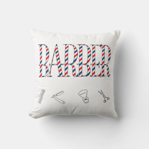 Barber Throw Pillow