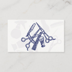 Barber Tools Blue Tint - Carte de rendez-vous