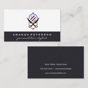 Barber Tools   Leather Business Card
