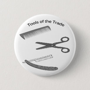 Barber Tools of The Trade 2 Inch Round Button