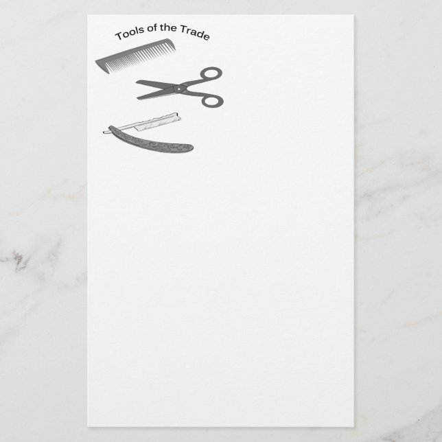 Barber Tools of The Trade Stationery (Front)