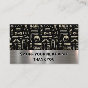 Barber Tools Pattern   Discount Business Card