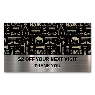 Barber Tools Pattern   Discount Magnetic Business Card