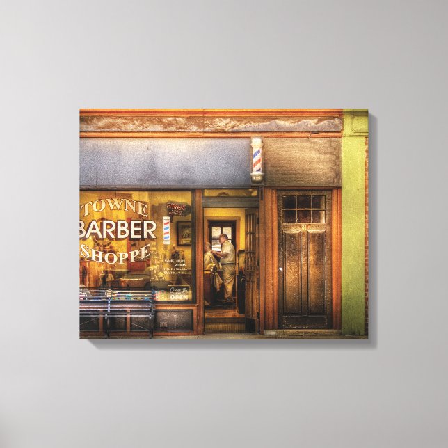 Barber - Towne Barber Shop Canvas Print (Front)