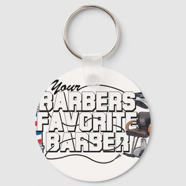 Barbers Favourite Barber Keychain (Front)