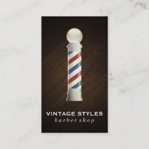Barbers Poll and Shears Business Card