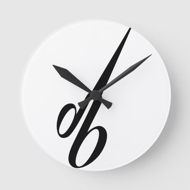 BARBERS SCISSORS ROUND CLOCK (Front)