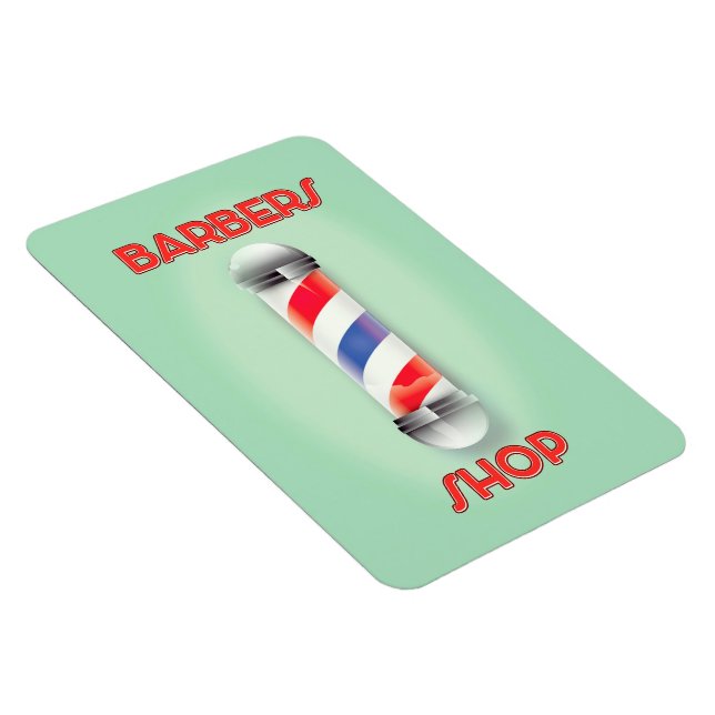 Barbers Shop Vintage Pole Sign Magnet (Right Side)