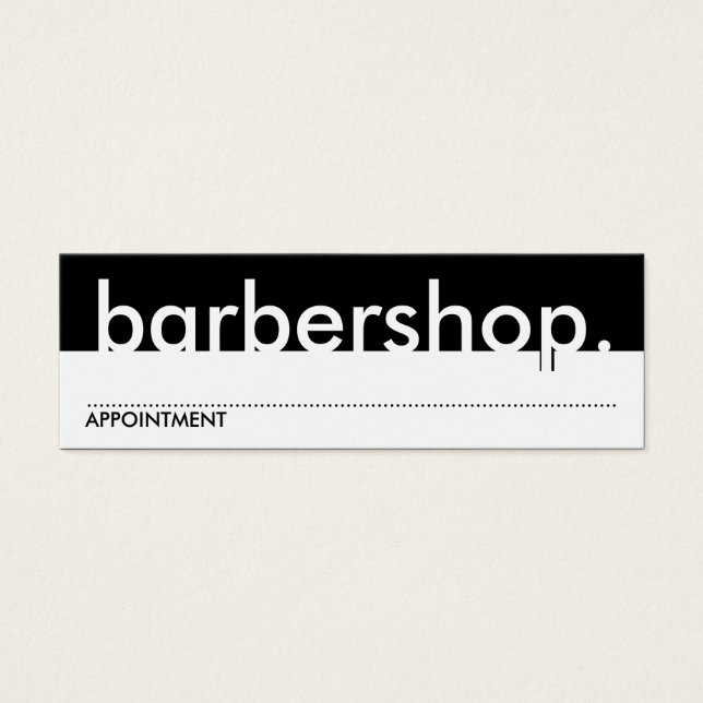 barbershop. (appointment card) (Front)