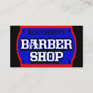 Barbershop Blue Business Card
