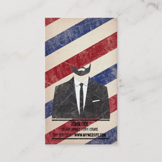 Barbershop Business Card (Front)