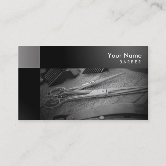Barbershop Business Cards (Front)