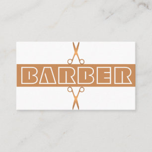 Barbershop Carte de visite de typographie or moder