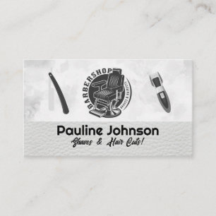 Barbershop Chair   Hair Cutting Tools Business Card