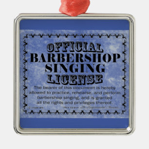 Barbershop Chanter Licence Ornement métallique