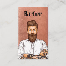 Barbershop Copper Vintage Beard Man Avatar Unique
