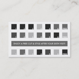 BARBERSHOP customer appreciation (mod squares) Loyalty Card