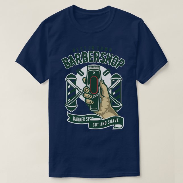 barbershop cut and shave T-Shirt (Design Front)
