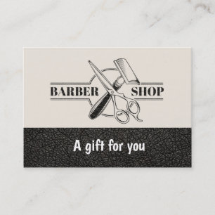 Barbershop en cuir look Certificat cadeau